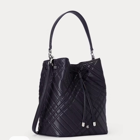 Ralph Lauren Handbags - Ralph Lauren Black Quilted Drawstring Tote